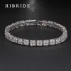 Bracelets Hibride Jewelry Brand Charme Cubic Zircon Wedding Bracelets For Women Gift, White Gold Color Bangles Luxury Women Jewelry, B22