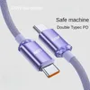 120W USB C till typ C -kabel PD Snabbladdningsdata CORD för Samsung S24 Xiaomi snabb laddningskabel