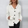 Blusas femininas Mulheres de malha Cardigan elegante com capuz camisola casaco macio solto ajuste com cordão para primavera outono