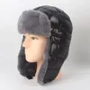 Berets Winter Bomber Hat for Men Women 2024 Autumn Faux Fur Pilot Ushanka Earflap Caps Trapps