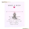 Chain New Arrival Breast Cancer Awareness Charm Bracelet For Women Handmade Braided Pink Rope Chain Vintage Sier Pendant Jewelry Drop Dhusu