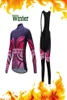 Maglia da ciclismo Set Bicicletta da strada Abbigliamento MTB Donna Abbigliamento da bici Kit in pile termico invernale Salopette Pantalone Abbigliamento da triathlon Maillot1710346