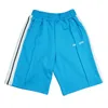 SS new shorts with contrasting color patchwork casual shorts, men's and women's loose five part sports pants