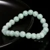 Armband JD Kvalitet Naturlig äkta Emerald Jade Round Bead Strand Handarmband för kvinnor Luxury Wealth Lucky Amulet Bangles Jewelry
