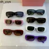 Miui Damen Rechteckige Sonnenbrille Mui Sonnenbrille Sonnenbrille Einfaches Outfit im europäischen Stil unverzichtbar Acetatrahmen Hochwertige Brille klein