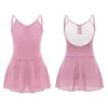 Scene Wear Kids Girls Gymnastics Ballet Dance Clothes Ruched Backless Physical Examination National Dress Ballerina Dancewear