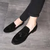 Dress Shoes 2024 Designer Casual Genuine Leather Cow Suede Tassel Men Loafers Slip On Oxfords For Man