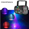 Lumière Disco Laser USB UV 8-6 trous, commande vocale, lumières de discothèque, décoration du nouvel an, noël, projecteur familial