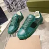 Diseñador Ace Italia Zapatillas de deporte de lujo Plataforma Baja Hombres Mujeres Zapatos Casual Vestido Entrenadores Tigre Bordado Abeja Verde 1977 Rayas Zapato para hombre Zapatilla de deporte 1.25 14