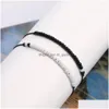 Keten Zomer Boheemse Stijl Rocailles Armband Voor Vrouwen Zwart Wit Kristallen Glazen Kraal Handgemaakte Gevlochten Vriendschap Mode-sieraden Dhuri
