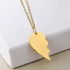 Fishhooks 2 beste vrienden hart paar kettingen aangepaste naamplaatje ketting gravure naam liefdesgeschenken voor vriendschap zusters accessoire