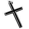 Pendants Real Solid 925 Cross en argent sterling pour les hommes chrétiens noir Jésus Pendant couples femmes amants fine bijoux