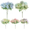 Decorative Flowers Fake Peony 7 Stems Silk Dining Table Centerpieces Flower Bride For Home Wedding Salon Party Luxury Decoration