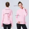 Lulus Yoga Kvinnor Definiera träningspass Fiess Jacket Sport snabbt torrt Activewear Top Solid Zip Up Sweatshirt Sportwear 2023T M A C