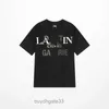 ISQ8 Męskie koszulki Lanvin T Shirt Designer luksusowy klasyczny liter klatki piersiowej drukowane męskie i damskie letnie oddychanie z High Street Bawełniane luźne koszulki