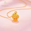 Pendants VITICEN New Arrival Real 24K Gold 999 Princess Crown Pendants For Women Sincere Gift Necklace Fine Luxury Jewelry Present