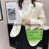Beach Bags designer bags Supermarket Sopping Basket Jelly Bag Large Capacity Portable Storage Tote ollow Beac H24221