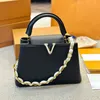 Luxury Designer New Women Mini Tote Bag Famous French Brand Hardware Letter Fashion Lady Handbag Paris High Quality Leather Classic Messenger Bag Wallet