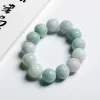 Bransles Jade Stone Jadeite Emerald Bead Bransoletka Charm Biżuteria Moda akcesoria