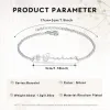 Bracelets Personalized Birth Flower Bracelets for Women 925 Sterling Silver /Copper Customized Nameplate Chain Bracelet Christmas Jewelry