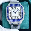 Diamentowe zegarki Designer Watches Automatyczny ruch mechaniczny Wodoodporna bransoletka Sapphire Stal nierdzewna 904L 40 mm Modna Moda Montre de Luxe