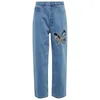 Женские джинсы, летние сексуальные блестящие лоскутные брюки с синими бриллиантами и высокой талией, модные стираные эластичные брюки из мягкого денима