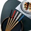 Chopsticks Chic Square 304 rostfritt stål guld sushi hashi färgglad koreansk stil 1 par 23,5 cm bordsartiklar