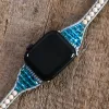 Braccialetti in pietra naturale Apple Watch Band Perline Boho 5 Cinturino per orologio in pelle avvolgente Fascia da polso vegana Regalo Dropship all'ingrosso