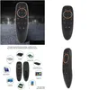 PCリモートコントロールG10G10S Voice Control Air Mouse with USB 24GHz Wireless 6 Axis Gyroscope Microphone IR for Android TVドロップ配信