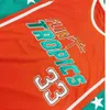 Men's T-Shirts Basketball set FLINT TROPICS JACKIE 33 MOON Sewing Embroidery High Quality Outdoor Sports Beach shorts Black White Green New J240221