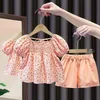 2 pcs bebê menina smocked vestido crianças handemade smocking desses com calças infantil boutique roupas criança vintage vestidos 210615