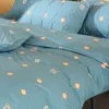 Juego de cuatro piezas de sábanas de algodón puro para otoño e invierno, ropa de cama y textiles para el hogar de alta gama