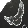 مصمم فاخرة فاخرة كلاسيكية Kanyes Wests tirt الضباب Back Peace Dove Design Mens و Top Summer Cotton Tee tee