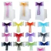 Sashes Sashes 100Pcs Chair Organza Bows Wedding Party Supplies Christmas Valentines Decor Sheer Fabric Decoration 230721 Drop Delivery Dhncq