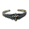 BANGLES BOCAI 2022 NOVO Pure S925 Silver Jewelry Punk Cross Graffiti Wings Man Bracelet