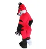 Högkvalitativ röd päls hundpäls maskot kostymer halloween fancy fest klänning tecknad karaktär karneval xmas påsk reklam födelsedagsfest