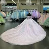 Luxe Roze Quinceanera Jurk Voor Sweet 16 Meisjes Uit De Schouder Baljurk Applicaties Verjaardagsfeestje Prom Jurk Vestidos De fiesta