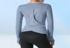 Dessus de yoga femmes nouveaux sports de course exercice formation t-shirts mince ajusté à manches longues vêtements de fitness fille mode blanc rose Blac2763655