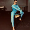 Women's Jumpsuits Rompers Summer Sexy Hollow Out Lace Jumpsuits Women Long Sleeve O-neck See Through Bodycon Slim Rompers Overalls Party Jumpsuits 2022 T240221