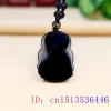 Pendants Obsidian God of Wealth Pendant Designer Natural Talismans Black Necklace Stone Jewelry Carved Luxury Charms Gift Pendants