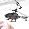 Avion électrique/RC, hélicoptère volant, jouets, hélicoptère de vol stationnaire à induction rechargeable par USB avec télécommande pour les jeux d'intérieur et d'extérieur des enfants