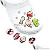 Akcesoria części butów MOQ 100PCS Y Style Mini Clog Jibz Charms 2D Miękkie plastikowe akcesoria do butów buty Buty Kartyn Charm Decorat Dhjvs