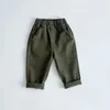 Dżinsy 2023 Spring Kids Pants Solid Boys Pants Fashion Childrentrousers Krótkie dzieci dżinsy dziecięce ubrania