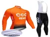 2020 Vinterlag Ny CCC Thermal Fleece Cycling Jersey Cykelbyxor Set Mens Ropa Ciclismo Winter Cycling Wear Maillot Culotte Y02267668888