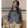 Blouses pour femmes Japonais Y2k Mode Femme Blouse 2024 Vintage Harajuku Chemise à manches longues Mignon Haut asymétrique Examen coréen De nombreux vêtements