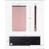 Keyboards F66 Folding Mini Bluetooth Keyboard Metal Wireless Key Android Phone Tablet Smart Office Preferred For Notebook Laptop Deskt Otmc4