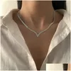 Chokers Korean Fashion Flat Snake Chain Herringbone Halsband för kvinnor smycken charm party choker present krage para muje drop leverera otuqa