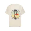 T-shirts pour hommes Designer Rhude T-shirt Mens Fashion Brand Rhude Sunset Cocotier Lettre Impression T-shirt à manches courtes pour hommes et femmes High Street Loose Ha