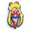 Accesorios de dibujos animados Chica Sailormoon Charms Venta al por mayor Recuerdos de la infancia Regalo divertido Accesorios de zapatos de dibujos animados PVC Decoración Hebilla Suave Dheuv