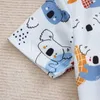 Conjuntos de ropa Verano Recién Nacido Bebé Niños y Niñas Lindo Animal de Dibujos Animados Koala Impresión Completa Cómodo Conjunto de Manga Corta